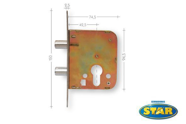 Imagen de Cerrojo Star 400 MB - 2 pernos