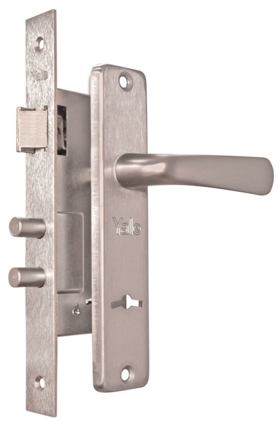 Imagen de Cerradura de embutir Yale 420. Kit con cilindro, manijas y escudo