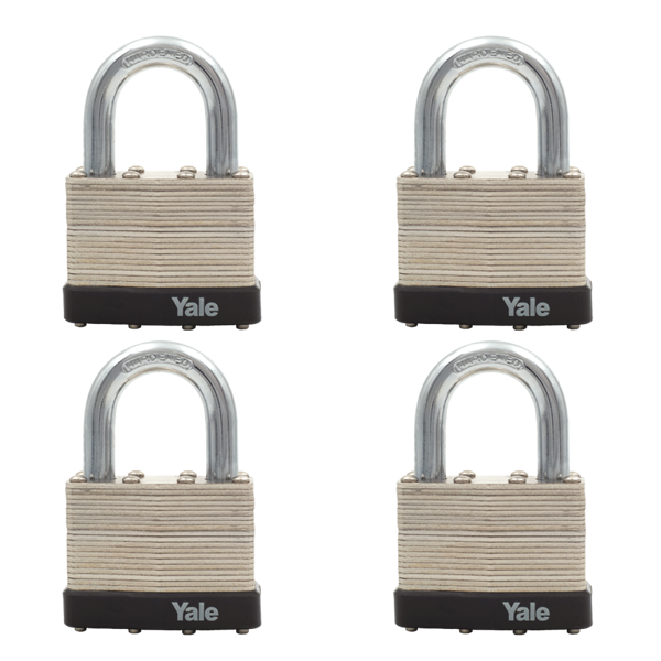 Imagen de Candado Yale Laminando 4 unidades igualadas de 50mm