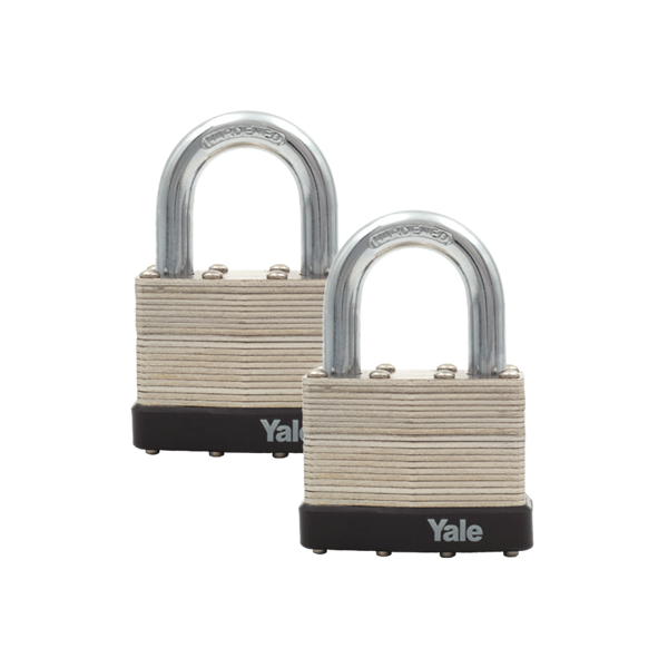 Imagen de Candado Yale Laminado 2 unidades igualadas de 50mm