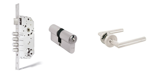 Imagen de Cerradura Yale Kit Milán manijas + cerradura + cilindro