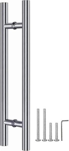 Imagen de Tirador para puerta de Vidrio y madera YALE 400x500 SS