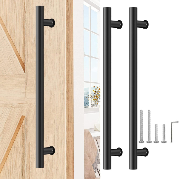 Imagen de Tirador para puerta de vidrio y madera YALE 1000X1500 NEGRO